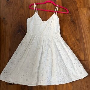 zara White Eyelet  Dress